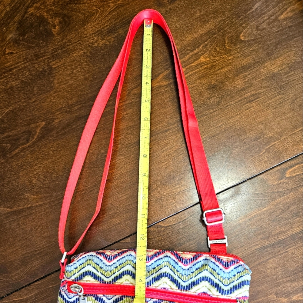 Baggallini Colorful Zigzag Patterned Crossbody Bag - image 7